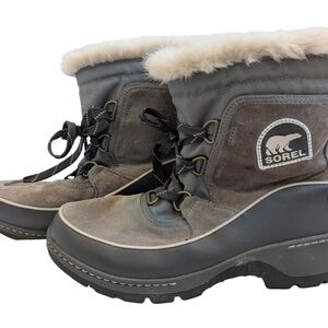 Sorel Women Tivoli III Waterproof Low Winter Boot Gray Snow Size 9